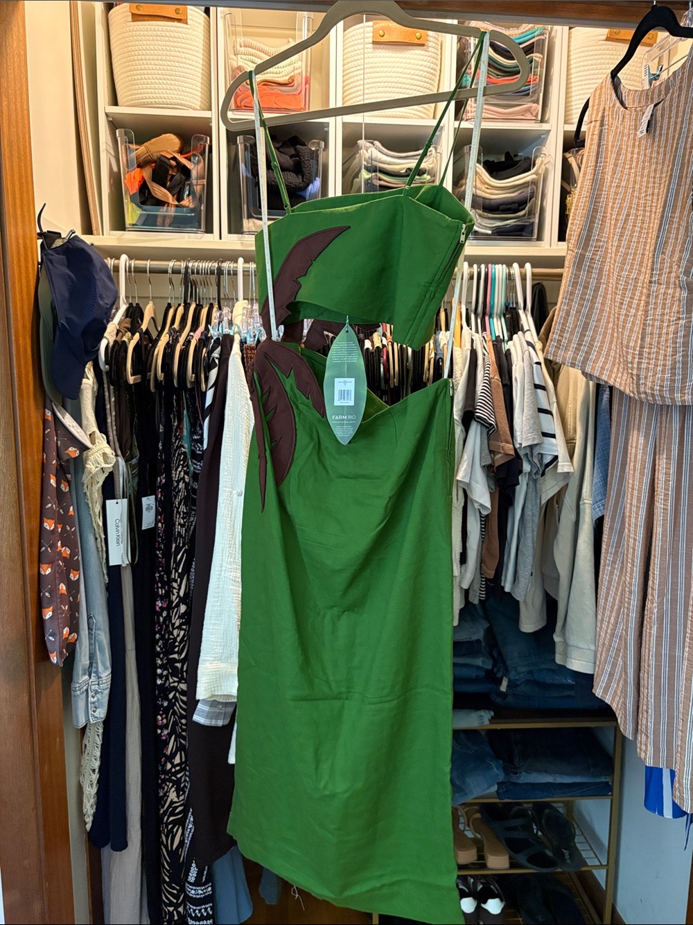 Farm Rio Palm Tree Midi Dress NWT Anthro $348 - Picture 9 of 15